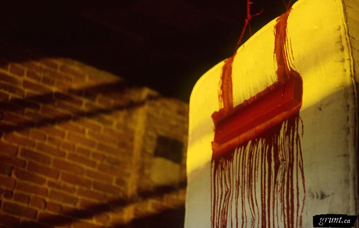 mattress_Ahasiw_Maskegon_Iskwew_colour_slide_s049_close_up_red_drips_top